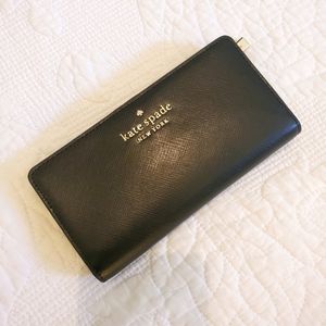 Black Staci Large Slim Bifold Wallet
